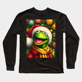 Puppet Wonderland: Festive Art Prints Featuring Whimsical Puppets for a Joyful Christmas Celebration! Long Sleeve T-Shirt